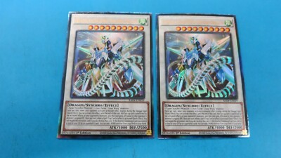 2x PRISMATIC ULT RA04-EN059 CRYSTAL CLEAR WING SYNCHRO DRAGON YUGIOH  PACK FRESH-image