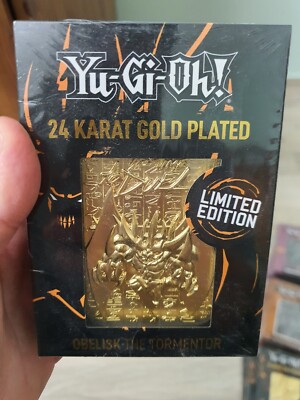 OBELISK THE TORMENTOR - LIMITED EDITION - YU GI OH - 24 KARAT GOLD PLATED-image