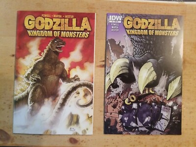 GODZILLA Kingdom of Monsters #1B Eric Powell wrap & #1 Retailer Incentive NM/VF -image