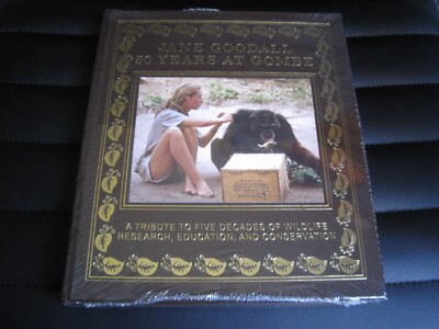 DAME JANE GOODALL SIGNED - 50 YEARS AT GOMBE - EASTON PRESS LEATHER SEALED-image