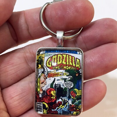 Godzilla King Of Monsters #23 Cover Key Ring or Necklace Marvel Comic Book-image