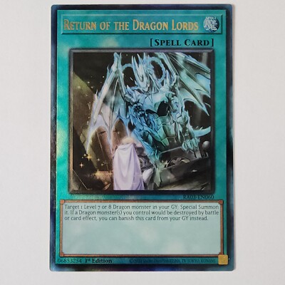 Return of the Dragon Lords (PUR) - RA03-EN060 - NM - Ultimate Rare - 1st ed-image