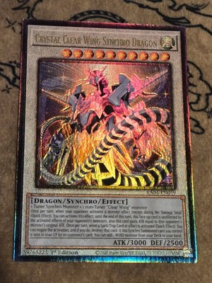 Yugioh Crystal Clear Wing Synchro Dragon RA04-EN059 1st Ed PUR NM PRESALE -image
