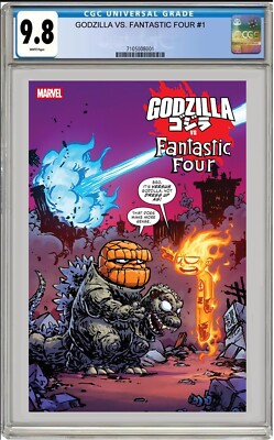 GODZILLA VS. FANTASTIC FOUR #1 SKOTTIE YOUNG VARIANT CGC 9.8 NM PRESALE  3.19-image