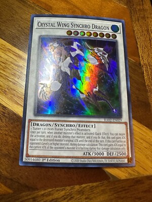 Crystal Wing Synchro Dragon RA02-EN029 1st Edition Super Rare NM + BONUS-image