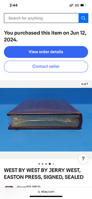 JERRY WEST SIGNED book WEST BY WEST Easton Press First Edition Signed-image