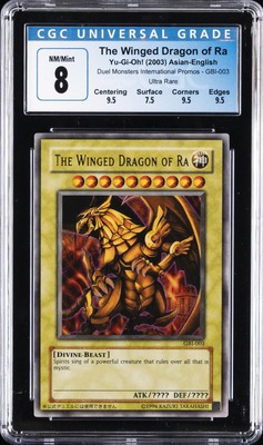 2003 YU-GI-OH! PROMO ENGLISH GAME BOY ADVANCE #003 THE WINGED DRAGON OF RA CGC 8-image