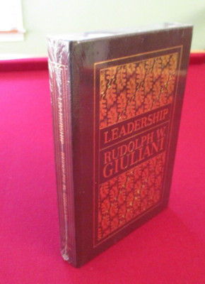 SIGNED ~ Leadership by Rudolph W. Giuliani (2002) Limited Leather Ed ~ Brand New-image