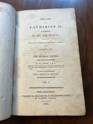 Life of Catherine II, Empress of all the Russias, 1st American Philadelphia 1802-image