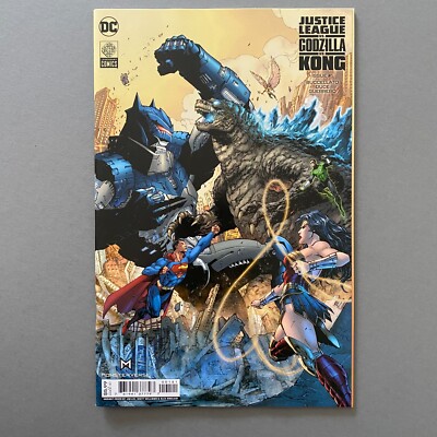 JUSTICE LEAGUE VS GODZILLA VS KONG 1 JIM LEE VARIANT (2023, DC COMICS)-image