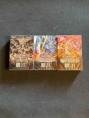Yu-Gi-Oh! TCG 3 Structure Decks No Box SEALED (Dark World, Obelisk, Traptrix)-image