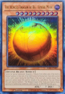 The Winged Dragon of Ra - Sphere Mode RA01-EN007 Ultra Rare 1st Edition YuGiOh-image