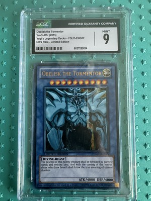 Obelisk the Tormentor YGLD-ENG02 Ultra Rare Limited Edition Egyptian God CGC 9-image