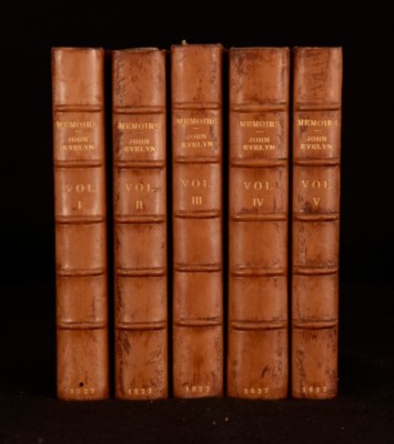 1827 5Vols William Bray Memoirs Of John Evelyn Esq With Correspondence Illus-image