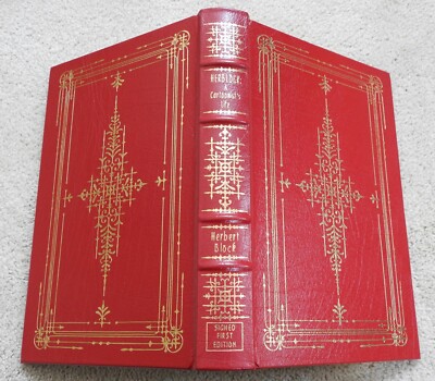 EASTON Press SIGNED FIRST EDITION HERBERT BLOCK A Cartoonist's Life leather-image