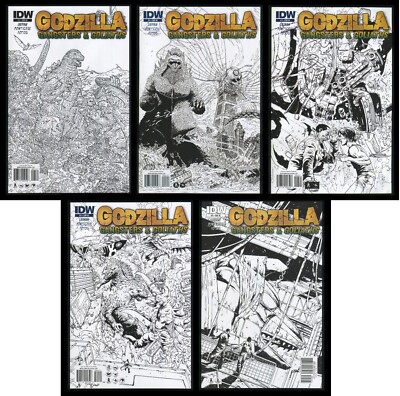 Godzilla Gangsters and Goliaths Variant Comic Set 1-2-3-4-5 Lot RI Gojira Kaiju-image