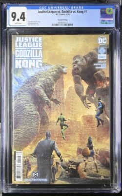 (2023) JUSTICE LEAGUE VS GODZILLA VS KONG #1 2nd Print VARIANT COVER CGC 9.4 WP!-image