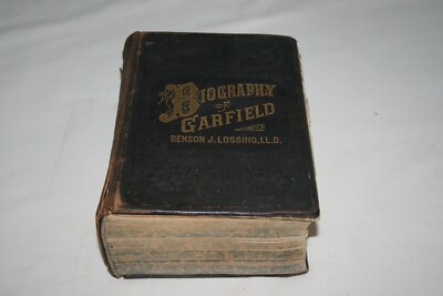 1882 BIOGRAPHY OF GARFIELD Benson Lossing LEATHER 1ST ED w/ 48 Steel Engravings-image