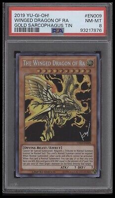 2019 Yu-Gi-Oh! The Winged Dragon Of RA TN19-EN009 Alt Art Limited Edition PSA 8-image