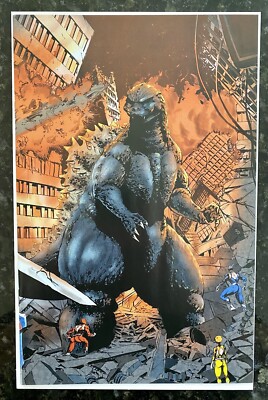 Godzilla Vs Mighty Morphin Power Rangers #1 Variant Eskivo Wraparound cover NM-image