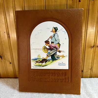 Norman Rockwell’s America By Christopher Finch 1975 LE #2417/8000 Leather Bound-image