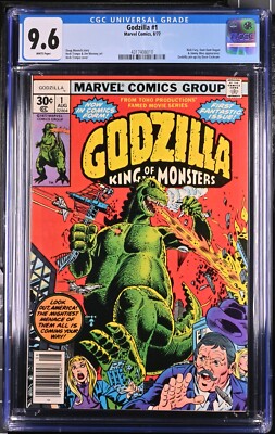 GODZILLA #1 (1977) CGC 9.6  WHITE Pages! Marvel Comics-image