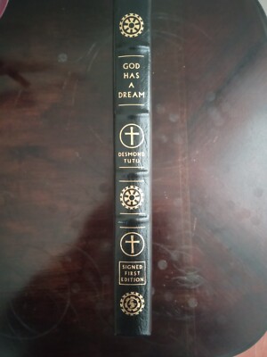 God Has A Dream by Desmond Tutu New Unread Signed Easton press 1st Edition Book -image