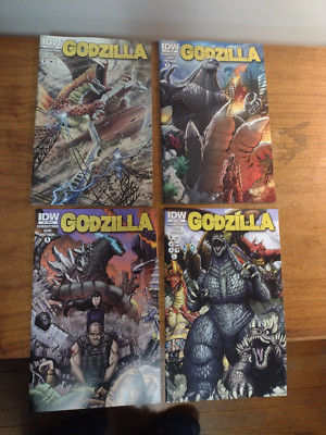 GODZILLA # 4 7 8 & 10 RI VARIANT COVERS IDW COMICS 2012 2013 NM-image