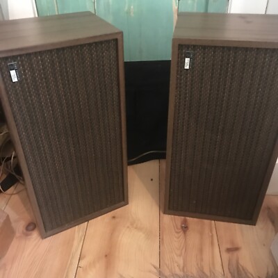 Vintage The Fisher XP-55B Speakers, Walnut Cabinets, Great Condition-image