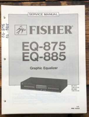 Fisher EQ-875 EQ-885 Equalizer  Service Manual *Original*-image