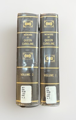 Memoirs Of Queen Caroline 2 Volume Set 1821 Leather Bound-image