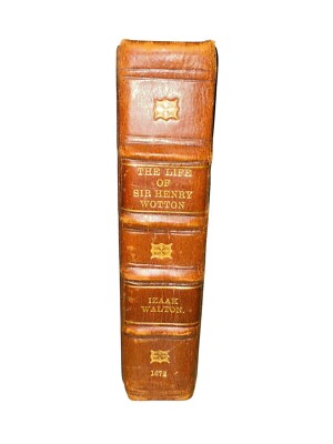 Life of Henry Wotton Izaak Walton 1672 1st Ed Leather Binding Copper Engravings-image