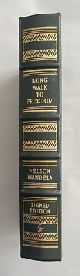 EASTON PRESS Long Walk to Freedom SIGNED NELSON MANDELA Leatherbound Collector's-image