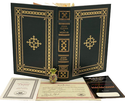 ✍️SIGNED 1st Easton Press JOHN GLENN A MEMOIR Astronaut Collector Edition SCARCE-image