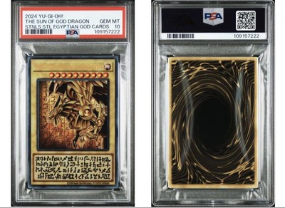 Ra'S Winged God Dragon Stainless Steel Psa10 Three Genshin Special Card Yu-Gi-Oh-image