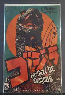 Godzilla: Here There Be Dragons #1 - SDCC - Auto Dan Panosia & Frank Tieri w/COA-image