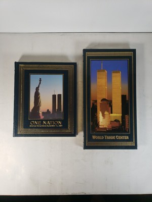 Easton Press One Nation & World Trade Center (2 Books) 9/11, Sept 11th, Leather-image