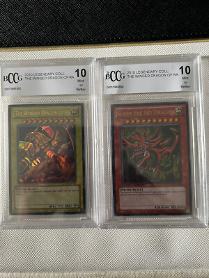Yugioh BCCG 10 GEM MINT The Winged Dragon of Ra LC01-EN003 With Slifer Included!-image