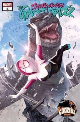 SPIDER-GWEN THE GHOST-SPIDER #5 INHYUK LEE GODZILLA VAR MARVEL PRH-image