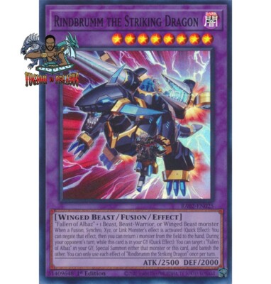 Yugioh! 1x Rindbrumm the Striking Dragon RA02-EN025 Collector's Rare 1st Ed NM-image