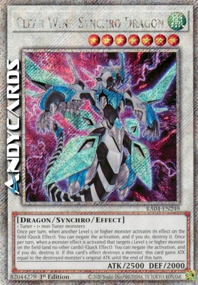 CLEAR WING SYNCHRO DRAGON Secret Platinum • RA04 EN249 • 1Ed-image