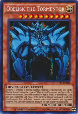 Yu-Gi-Oh! - Obelisk the Tormentor  (CT13-EN002) - Promo - Secret Rare - NM-image