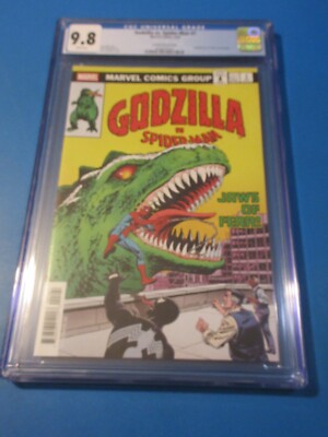 Godzilla vs Spider-man #1 Ordway Variant CGC 9.8 NM/M Gorgeous Gem Wow-image
