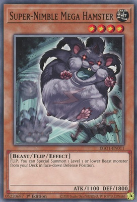 Super-Nimble Mega Hamster - 1 Egyptian God Deck: Obelisk the Tormentor LP YuGiOh-image