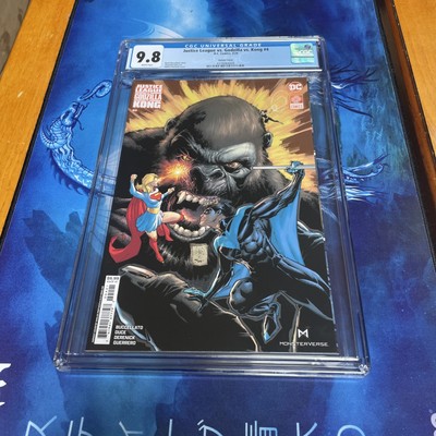 JUSTICE LEAGUE VS. GODZILLA VS. KONG #4 PORTACIO GODZILLA VARIANT CGC 9.8 RARE-image