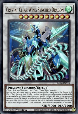Crystal Clear Wing Synchro Dragon - Ultra Rare 1st Ed. RA04-EN059 - NM - YuGiOh-image