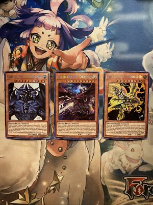 Obelisk / Slifer / The Winged Dragon of Ra - TN19 Secret Rare NM Yugioh Cards-image
