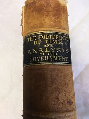 Footprints of Time Analysis of American Government by Bancroft 1875 Leather-image
