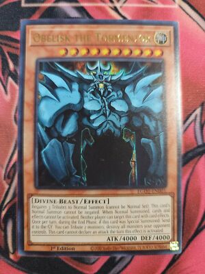 ( OBELISK THE TORMENTOR ) Ultra - EGO1-EN001 1st NM - Yu-Gi-Oh Egyptian God Deck-image