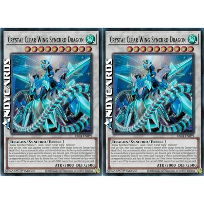 CRYSTAL CLEAR WING SYNCHRO DRAGON 2x • Super R • RA04 EN059 • 1Ed • Yugioh!-image